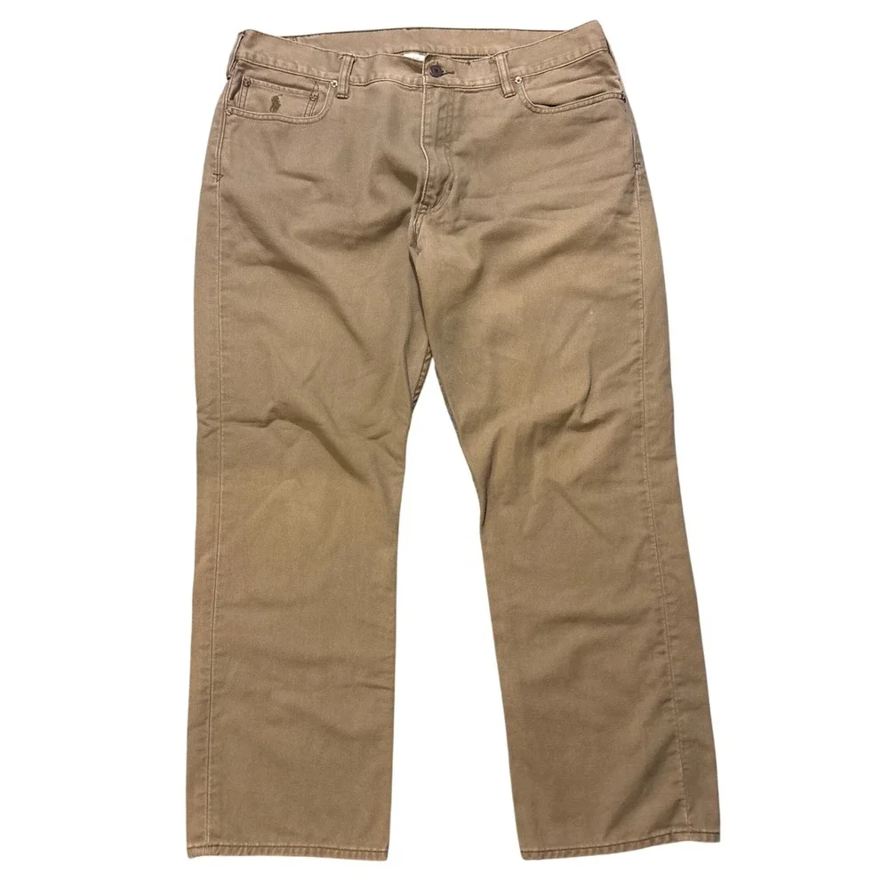 Polo Ralph Lauren Dungarees Men 38/30 Tan Straight Leg Khaki Pants